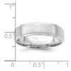 Black Bow Jewelry 6mm 14K White Gold Brushed Step Edge Comfort Fit Band - 4 of 4