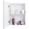 Tangkula Bathroom Mirror Cabinet Two Shelves Adjustable Storage Cupboard White - image 2 of 4