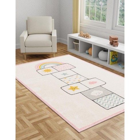 Unique Loom Whimsy Kids Hopscotch Stars Indoor Woven Area Rug - image 1 of 4