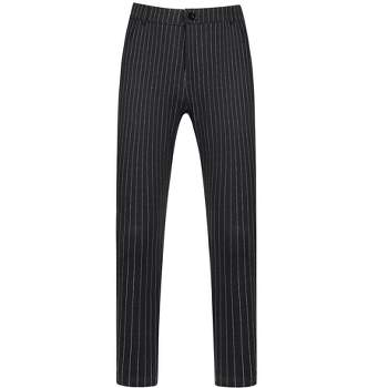 Lars Amadeus Men's Striped Slim Fit Flat Front Dress Pants