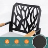 Chic Crate-Outdoor Aluminum Patio Dining Chairs 2PCS with Sunbrella Cushions, Branch-Like Backrest & FSC Wood Armrests, Bourbon Brown - 3 of 4