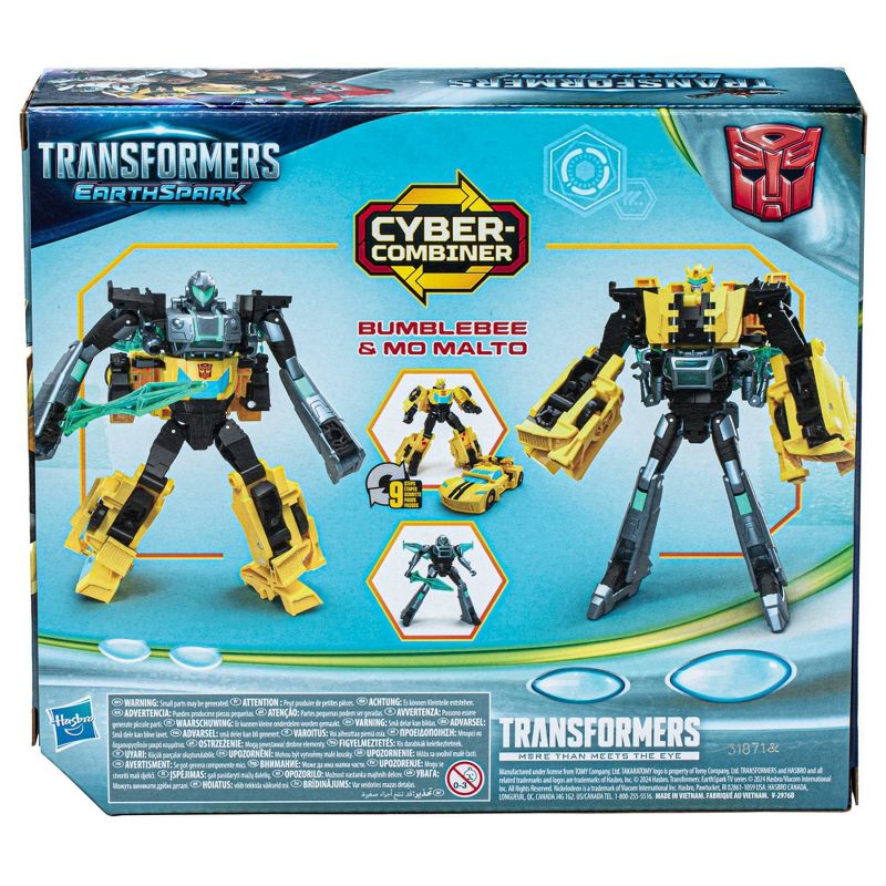 Transformers EarthSpark  Bumblebee and Mo Malto Cyber-Combiner Action Figure Set - 2pk, 4 of 8