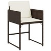 vidaXL 17-Piece Patio Dining Set - Brown Poly Rattan with Cushions and Tempered Glass Tabletop - Outdoor Furniture for Garden, Backyard, Patio - 4 of 4