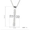 Clotth Sterling Silver Cross Necklace for Women - 925 Silver Choker with Cubic Zirconia,Faith-Based Accessory for Wedding,Birthday - 3 of 4