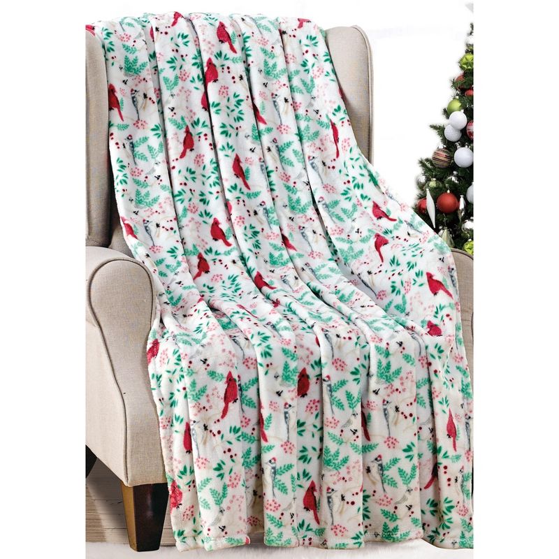 Extra Cozy and Comfy Microplush Throw Blanket (50" x 60") Cardinals, 2 of 4