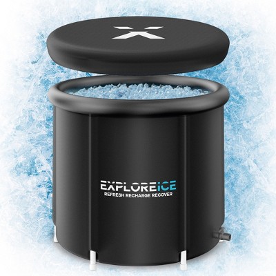Explore Ice Bath Pro Max Extra Large Black Portable Cold Plunge Tub