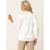 Allegra K Women's Satin Long Sleeve Work Business Casual Button Down Shirt - 3 of 4