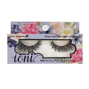 IONI Collector's Premium Edition 3D Faux Mink Lash short Natural Flare Criscross (Pack of 12) - 1 of 3