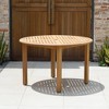 Amazonia Beijo 5pc Teak Finish Wood 100% FSC Round Patio Dining Set Gray - 4 of 4