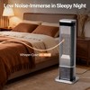 FONTOI 23" Oscillating Ceramic Tower Indoor Space Heater for Home with Thermostat ECO Mode, 12H Timer Safety Protection Winter, Silver, - 3 of 4
