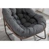 NicBex Rocking Chair Outdoor Rattan Glider Rocker Chair Accent Chair Reading Chair Comfy Chair for Front Porch, Living Room, Patio, Garden - 2 of 4