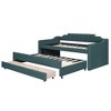Whisen Morden Design Twin Size Upholstered Daybed with Trundle and Three Drawers - 4 of 4