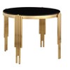 NicBex Modern Rectangle/Round Dining Table for 6 Seaters,Kitchen Table with Tempered Glass Tabletop for Kitchen,Gold/Black Gold - 4 of 4