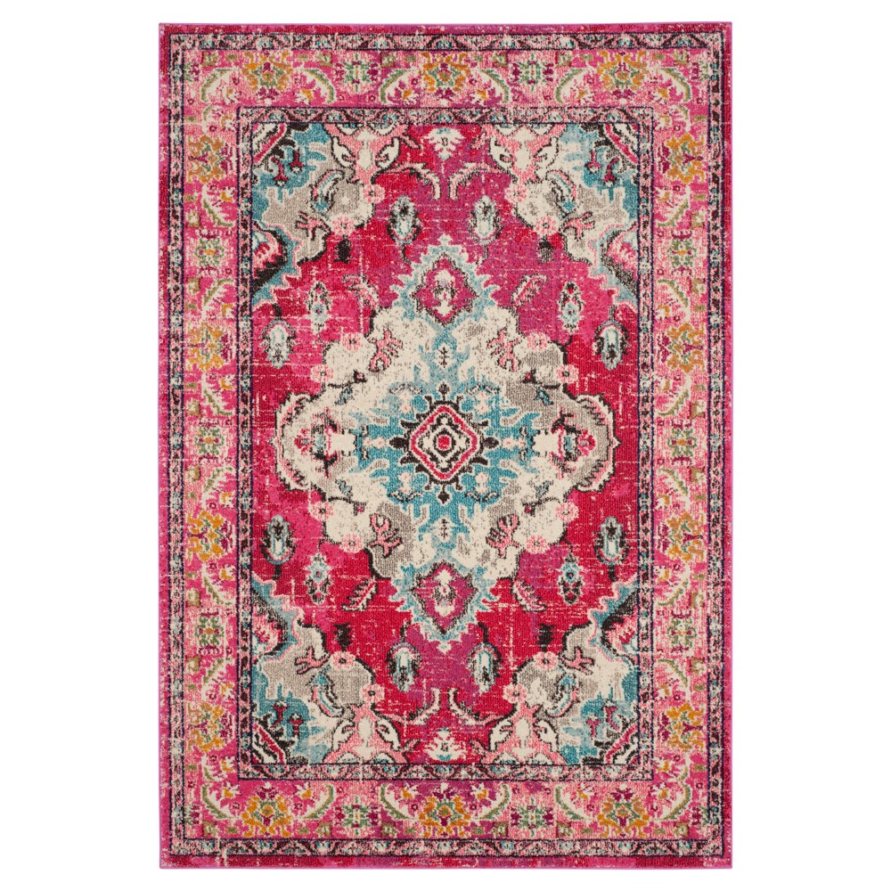 7'x9' Monaco Rug Pink - Safavieh