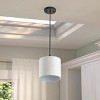 Dewdrop Industrial Hanging Pendant Light, White Drum Metal Shade, Modern Ceiling Fixture for Kitchen Island - 3 of 4