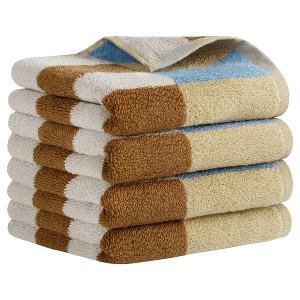 REGALWOVEN Plaid Pattern Cotton Soft Absorbent Bathroom Hand Towel 14" x 30" - 1 of 4