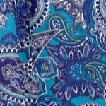 vibrant turq outlined paisley