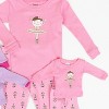 Leveret Girls Cotton Pajamas with Matching Doll Outfit – 2 Pack – Ballerina & Elephant - 3 of 4