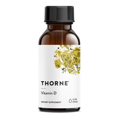 THORNE Vitamin D Liquid (Metered Dispenser) - Supplement for Healthy Bones and Muscles* - 1 Fl Oz
