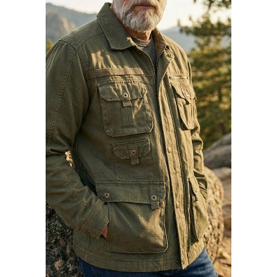 Boulder Creek by KingSize 9 Pocket Twill Utility Jacket - 3XL, Olive — фото 3
