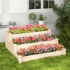 Tangkula 3-tier Raised Garden Bed, Tiered Garden Box w/Open-ended Base, Fir Wood Elevated Planter Box for Growing Vegetables, Flowers - 4 of 4
