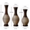 Infurnic Decorative Vases Set of 3 Designer Vases Artificial Rattan Vases for Living Room, Entryway, or Hallway, Multicolored, 22"*10"*29" - 3 of 4