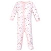 Luvable Friends Baby Girl Cotton Snap Sleep and Play 3pk, Unicorn - 3 of 4
