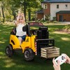 12V Kids Ride On Forklift Car, Electric Ride On Construction Car with Remote Control, Liftable Fork and Pallet, , Music Ride On Toy for Kids - 2 of 4