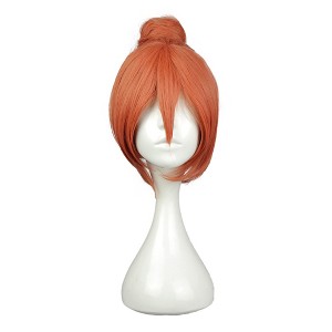 Unique Bargains Women's Wigs 14" Orange with Wig Cap - 1 of 4