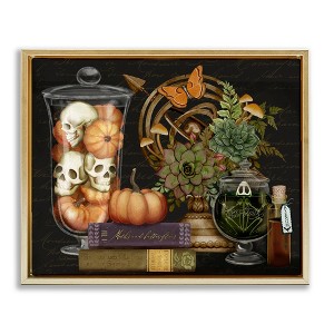 Stupell Industries Autumnal Dark Academia Floating Frame Canvas Art - 1 of 4