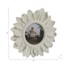 Decorative Round Sunflower Photo Frame Design - Stylish Picture Frame for Tabletop Surfaces, Dorm, Bedroom, and Home Decor Accent - 8", Ivory - 4 of 4