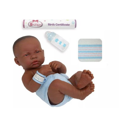 newborn baby doll with hospital bracelet