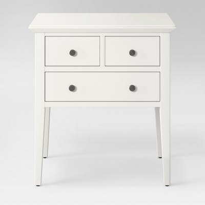 hafley three drawer end table