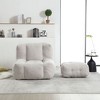 CAVINAS Bean Bag Chair with Ottoman Lazy Sofa Chair with Memory Foam Floor Chair for Reading Room, Living Room - 2 of 4