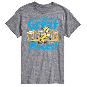 Men's - Dr. Seuss - I'm Off To Great Places Short Sleeve Graphic T-Shirt - 1 of 4