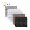 Allegra K Women's 3 Hook 3 Row Stretchy Bra Strap Extenders Hooks Bra Band - 2 of 4
