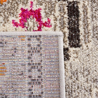 Gray Synthetic Flat Woven Non-slip Square Rug, 6'7" x 6'7"