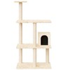 vidaXL Cat Tree Cream Engineered wood, plush, sisal Built to Last - 3 of 4