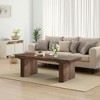 UbMelt Coffee Table with Sturdy and Durable Base Wood Rectangle Center Table for Living Room,Brown - 2 of 4