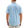 Mens Short Sleeve Cuban Guayabera Shirt Casual Summer Beach Button Down Shirts - 3 of 4
