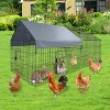 Metal Chicken Coop, 86 x 40 x 40 in Chicken Run with Waterproof UV Cover, Rust-Resistant Frame, Outdoor Cage for Chickens, Ducks, Rabbits - 2 of 4