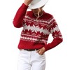 Coolmee Sweaters for Women Casual Crewneck Long Sleeve Floral Print Knit Pullover Sweater Tops - 2 of 4