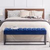 NicBex Modern 53.5" Bedroom Bench Velvet Accent Stool with Metal Base for Entryway and Living Room - 2 of 4