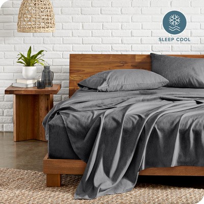 Heathered Gray Twin Microfiber Deep Pocket Sheet Set