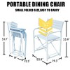 Aoodor Outdoor Patio 4-Pack 34" Director's Chairs - Portable Bar Height Seating with Folding Aluminum Frame, 246 lbs Capacity - 3 of 4