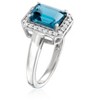 Ross-Simons 2.60 Carat London Blue Topaz Ring With .25 ct. t.w. Lab-Grown Diamonds in Sterling Silver - 3 of 4