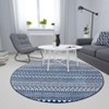 Washable Rugs Non-Slip - 3x3 Round Modern Bathroom Rug, Machine Washable Circle Carpet? in Navy Blue - 3 of 4