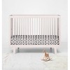Bacati - Gray Aztec Print Diamonds 100 percent Cotton Universal Baby US Standard Crib or Toddler Bed Fitted Sheet - 4 of 4