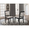 East West Furniture,Dining Room Chair with White and Gray Pattern Faux Leather and upholstered back - 2 of 2