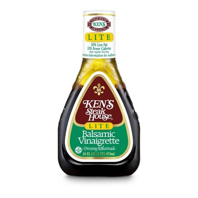 Ken's Steak House Lite Balsamic Vinaigrette Dressing - 16fl oz